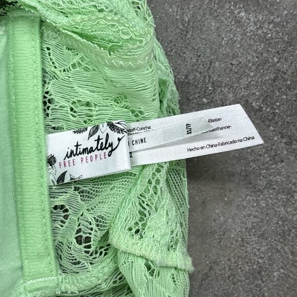 Free People Intimately XS Galloon Lace Bandeau Bra Bralette Sea Foam MSRP $38 - Picture 5 of 9